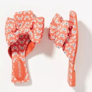 Jeffrey Campbell Coral Crab Patterned Bow Slide Sandals_9.5